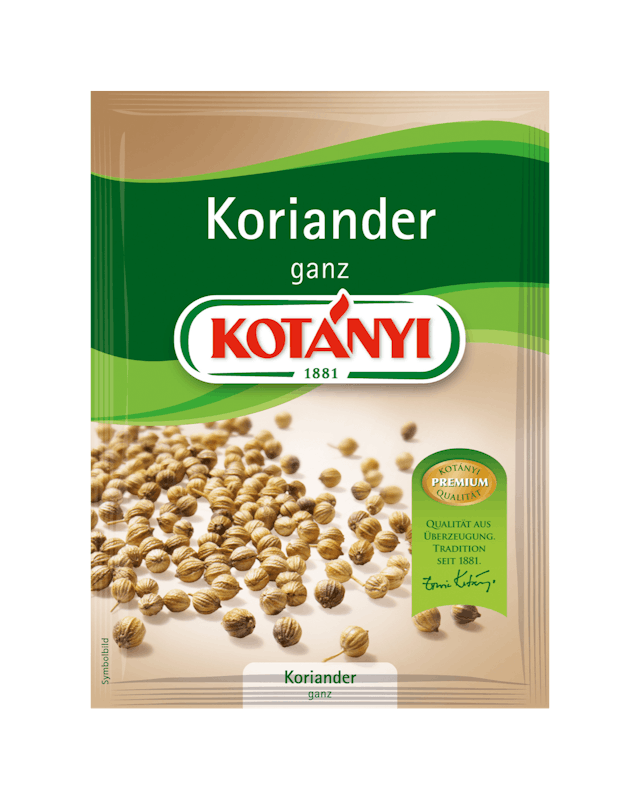 Kotányi Koriander ganz im Brief