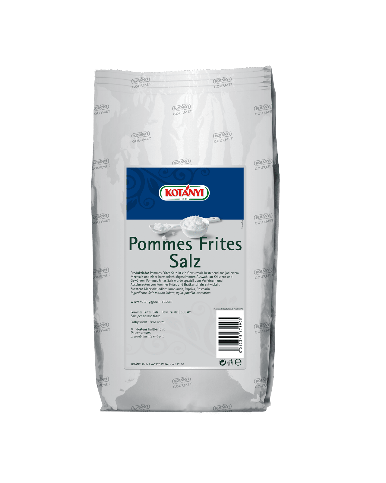 Kotányi Gourmet Pommes Frites Salz im 1kg Beutel