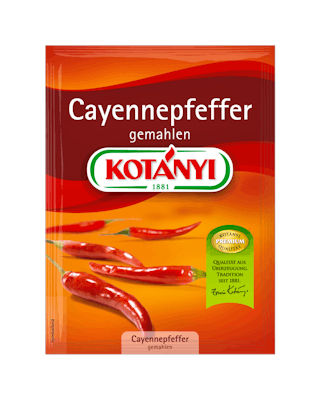 Kotányi Cayennepfeffer gemahlen im Brief