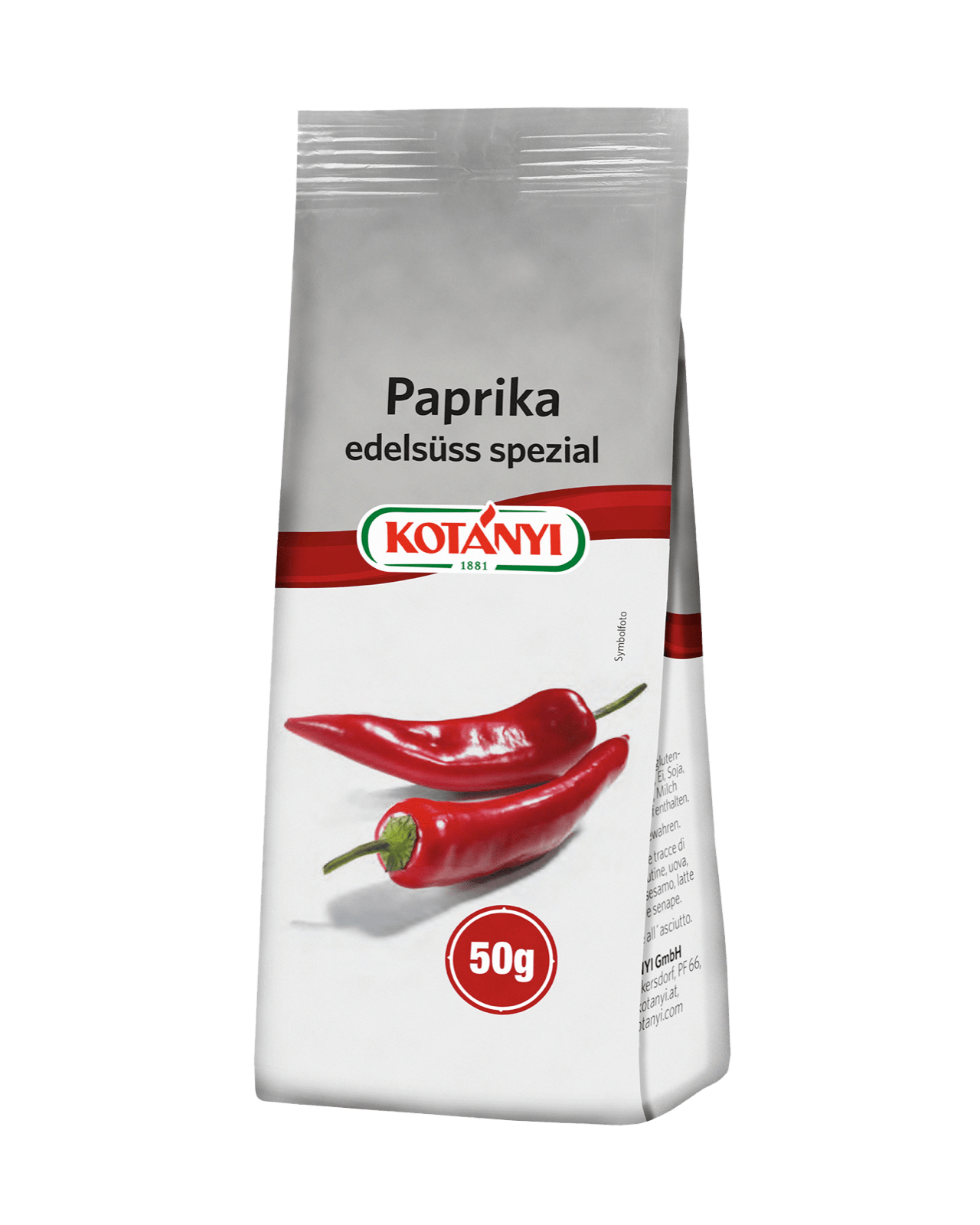 Kotányi Paprika edelsüß spezial in der 50g Vorratspackung