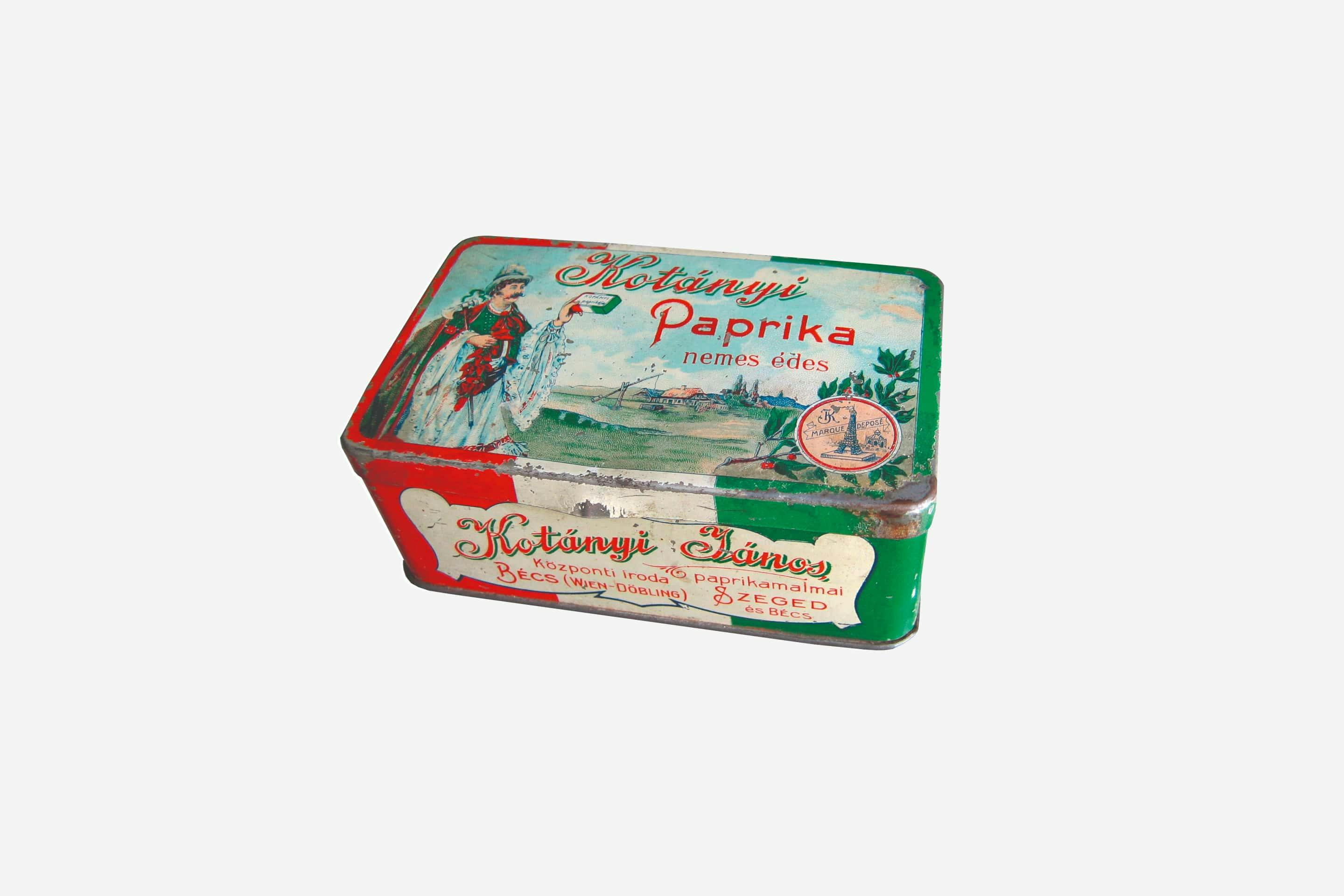 Kotányi ground paprika packaging from 1900.