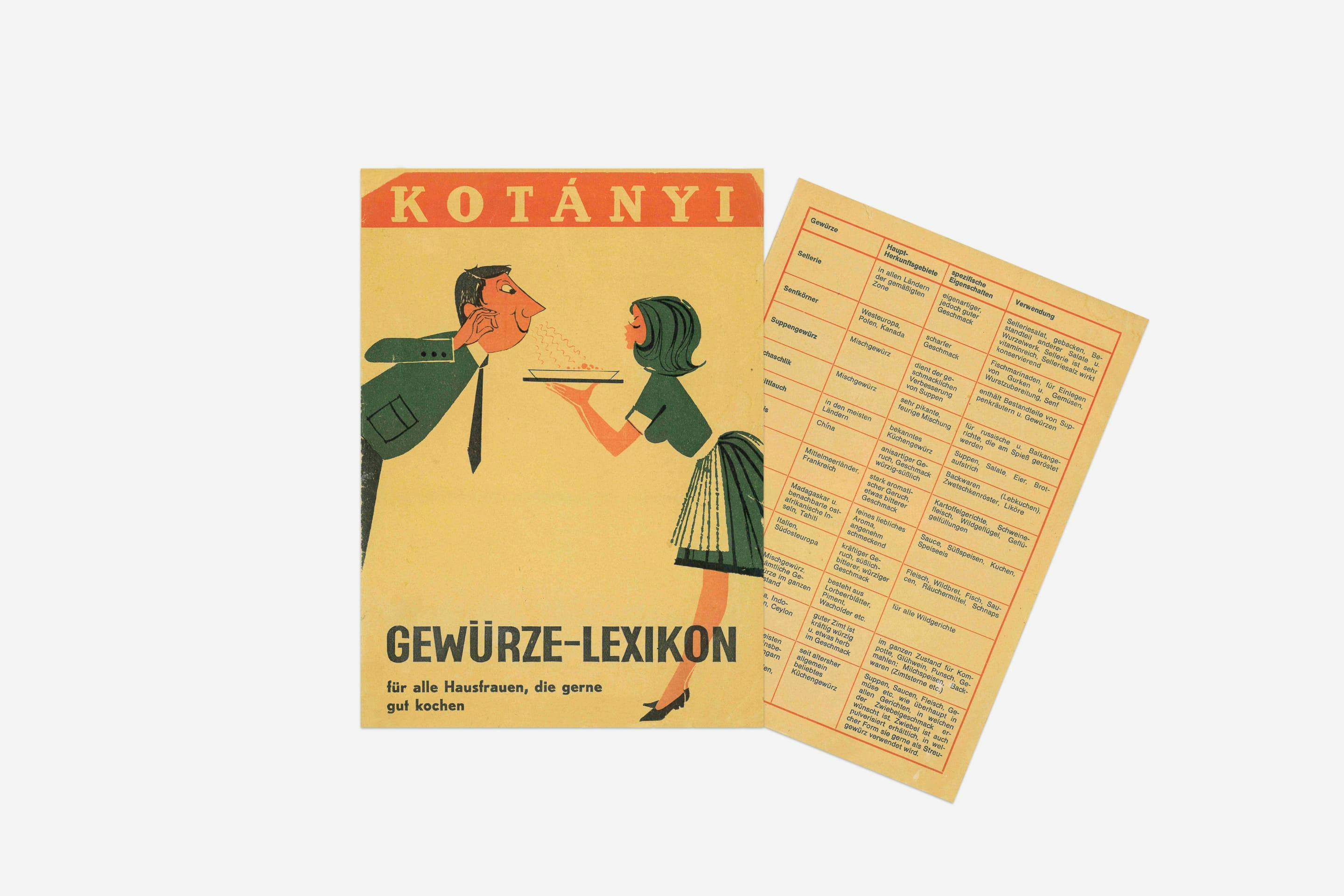 Kotányi spice glossary from 1970.