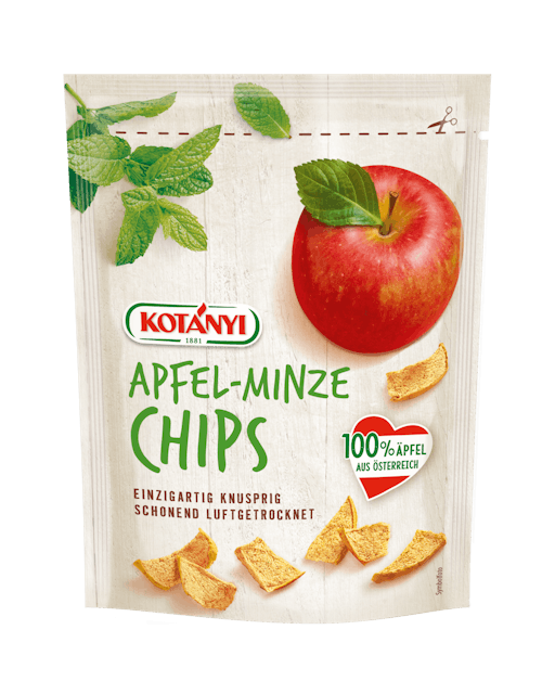 Crunchy Kotányi Apple Chips with mint flavor