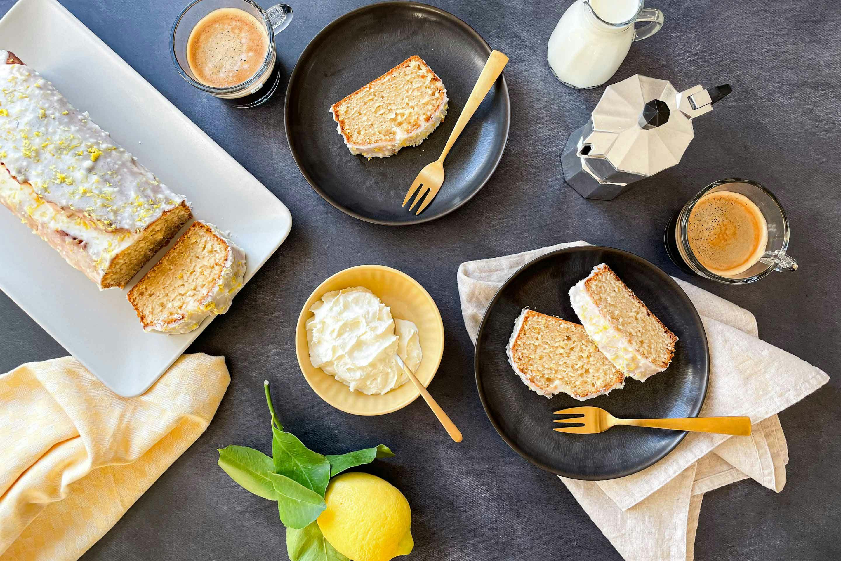 This moist vegan lemon cake is the perfect companion for afternoon coffee.