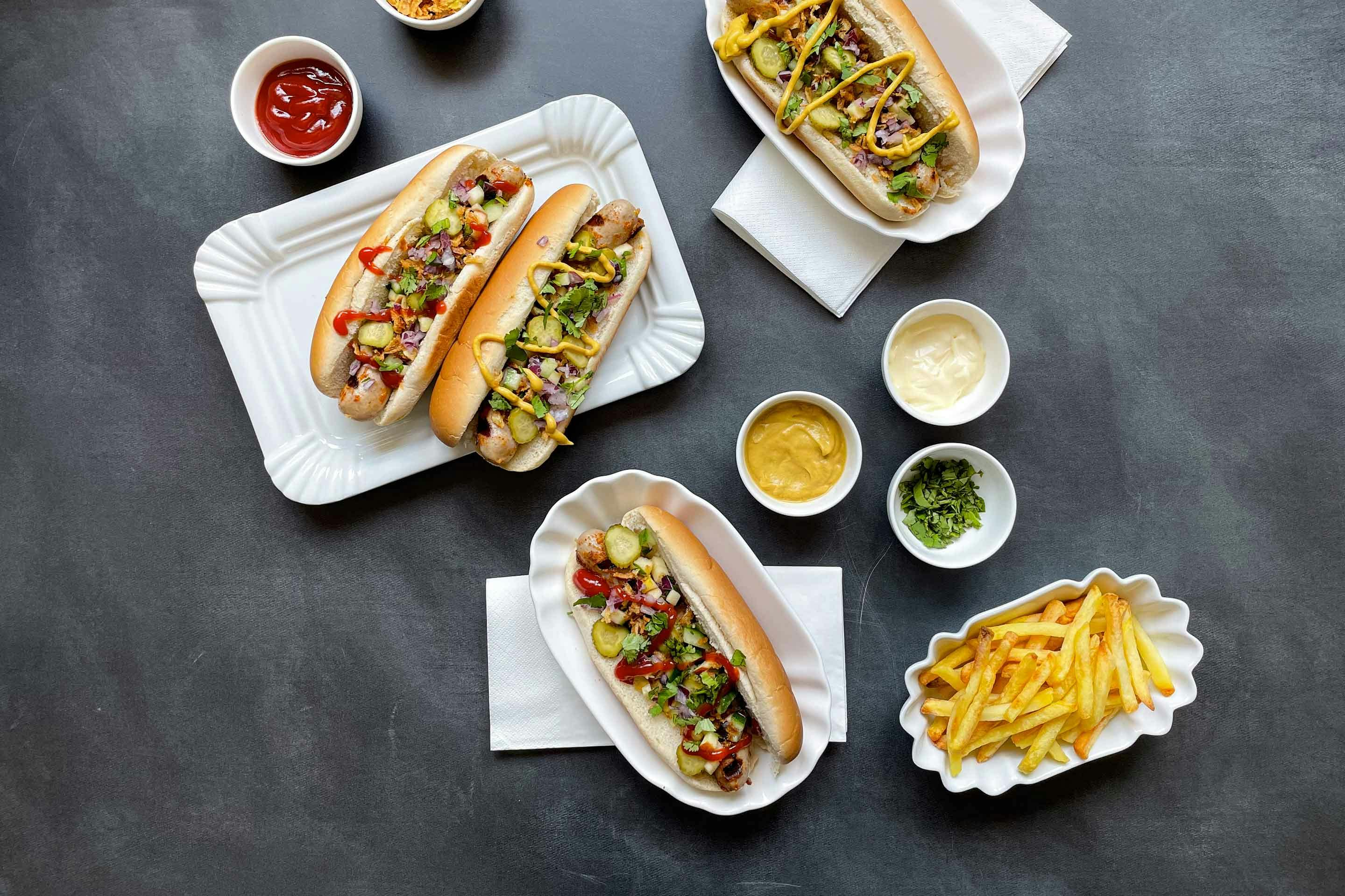 These tasty hot dogs with fruity salsa are perfect for any summer party.