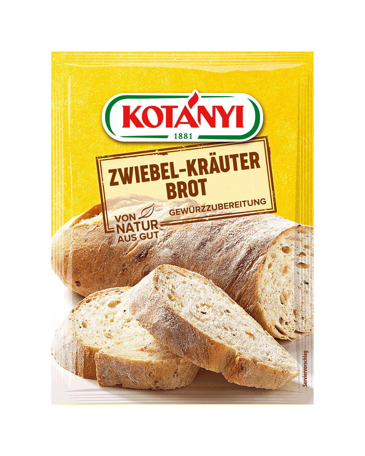 9001414019610 196101 Kotányi Zwiebel Kräuter Brot Gewürzzubereitung At Pouch Vs