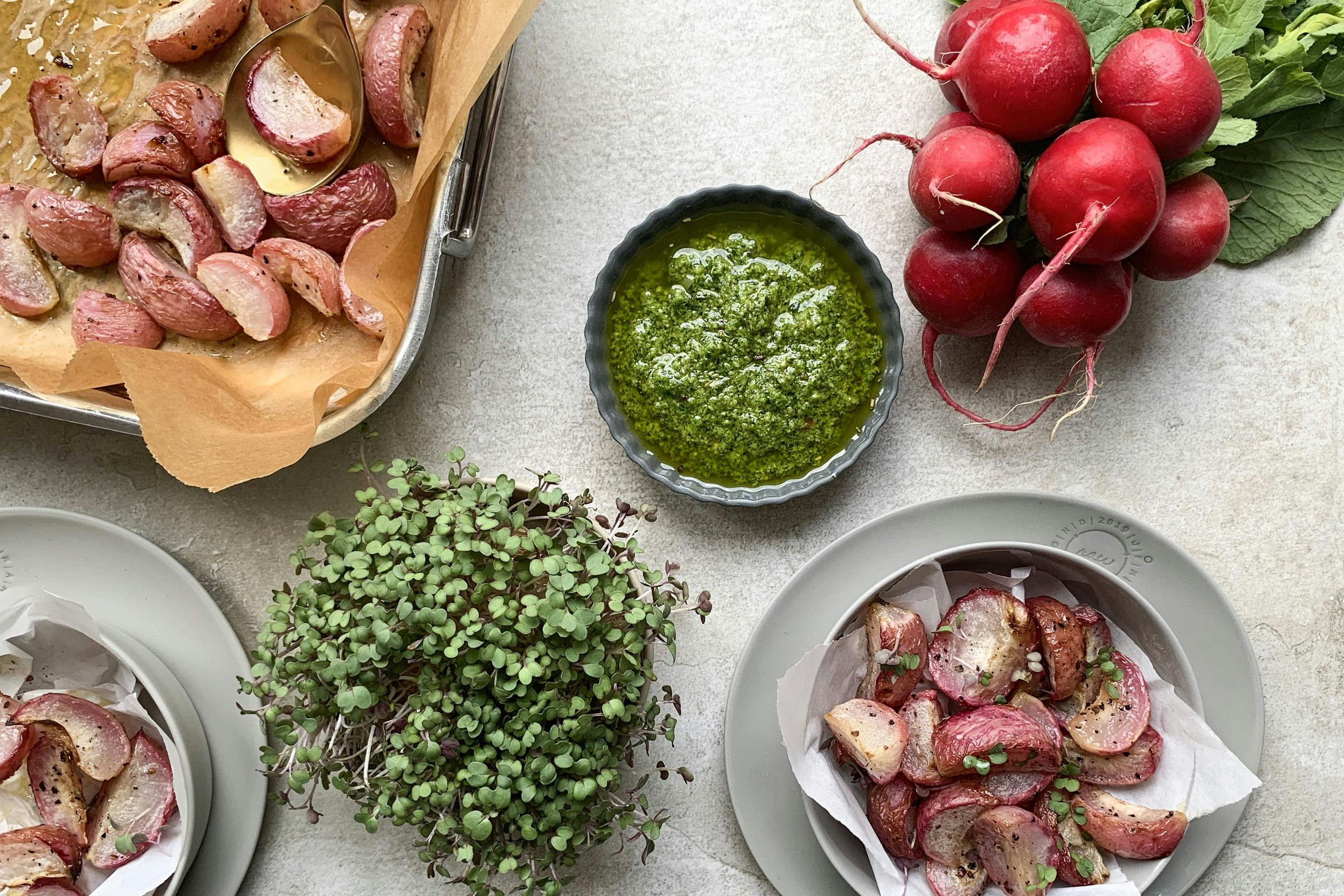 Radish Wedges Pesto