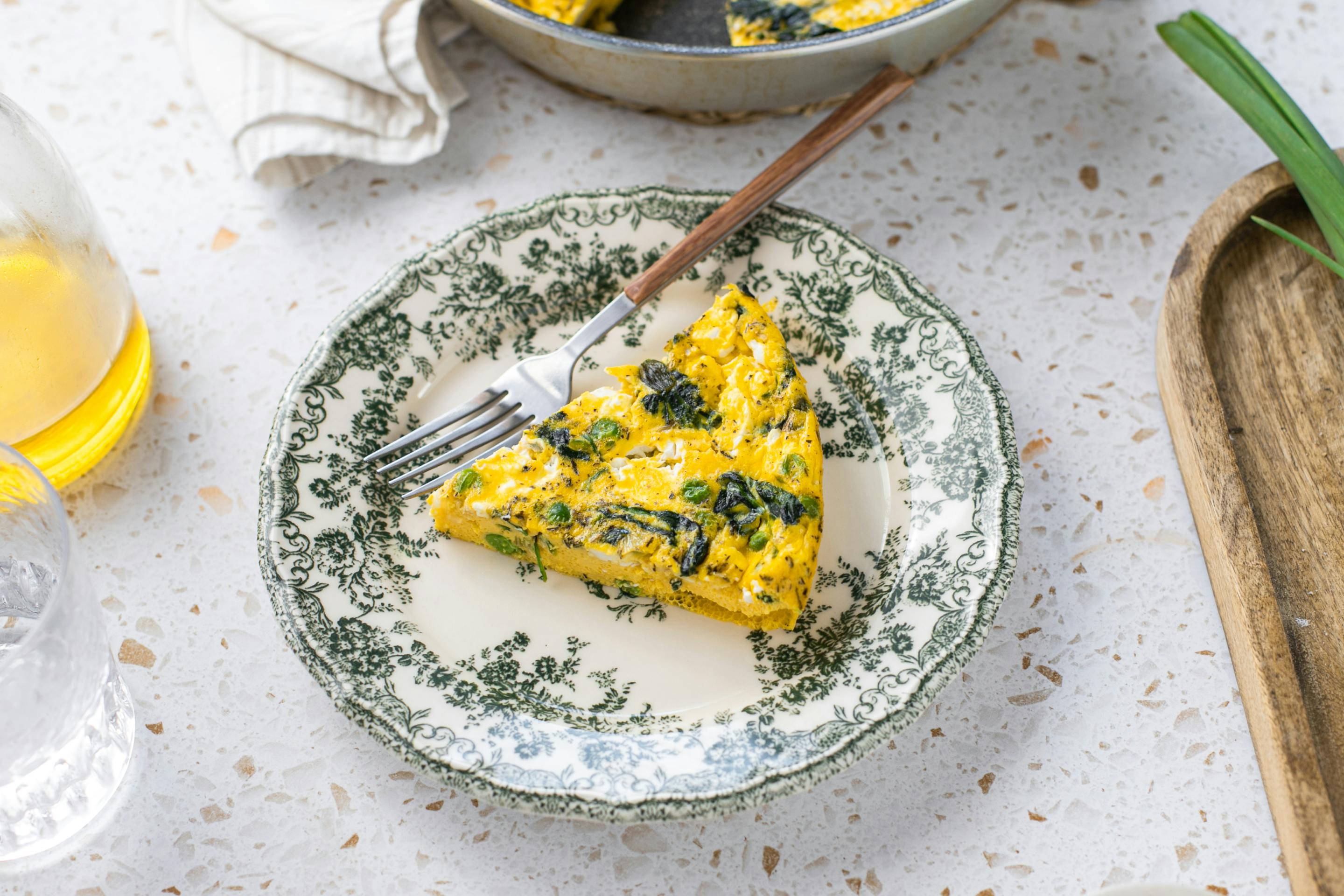 Frittata With Peas Spinach And Cheese