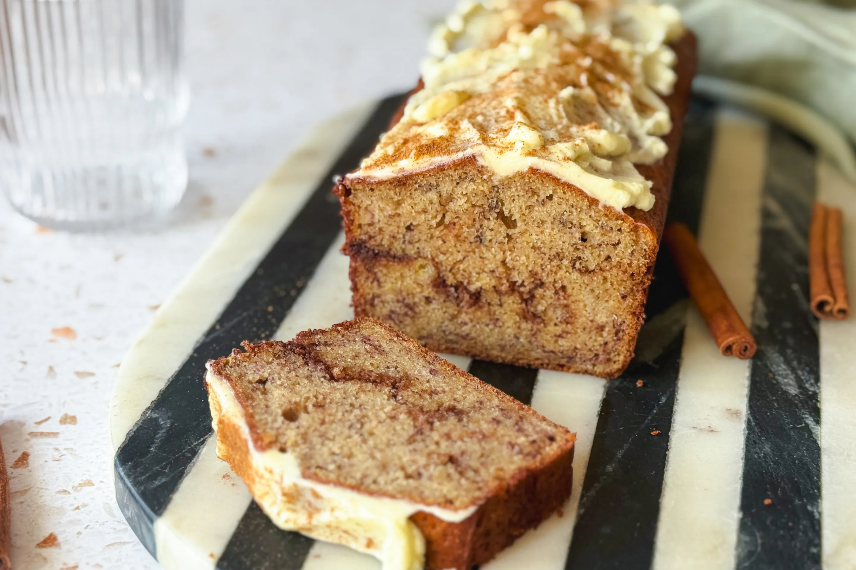 Cinnamon Roll Banana Bread